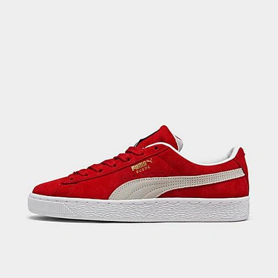 Shop Puma Women's Suede Classic Casual Shoes In Red/white/egret