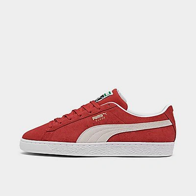 Shop Puma Suede Classic 21 Casual Shoes In Red/ White
