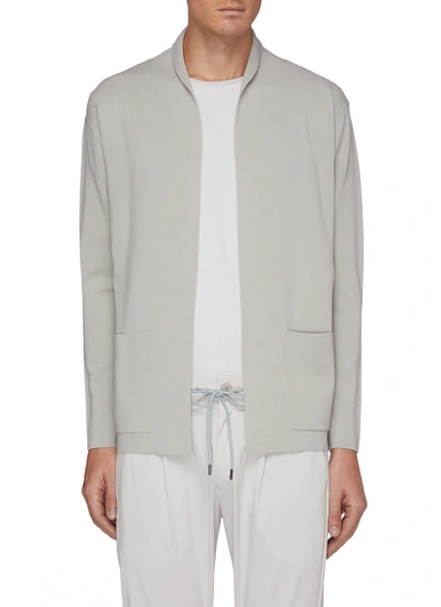 Shop Attachment Drop Shoulder Slim Fit Cardigan In Light Grey