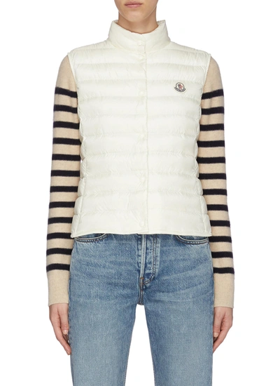Shop Moncler Liane' Quilted Down Gilet In White