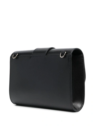 Shop Hogan Leather Shoulder Bag In Black