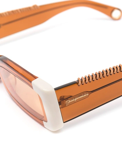 Shop Jacquemus Sunglasses In Orange