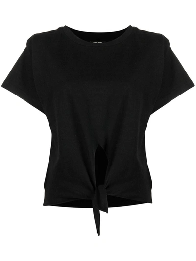 Shop Isabel Marant Zelito Cotton T-shirt In Black