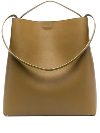 Shop Aesther Ekme Sac Leather Tote Bag In Green