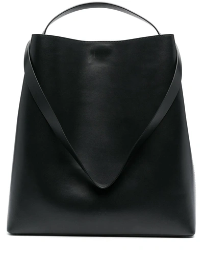 Shop Aesther Ekme Sac Leather Tote Bag In Black