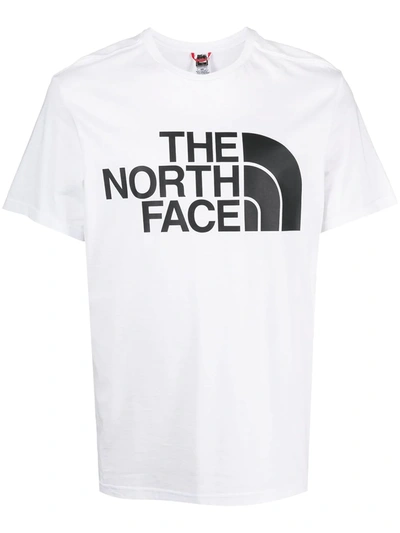 Shop The North Face Logo Print T-shirt In White