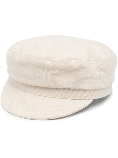 Shop Isabel Marant Evie Baker Boy Hat In Neutrals