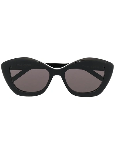 Shop Saint Laurent Sl68 Cat-eye Frame Sunglasses In Black