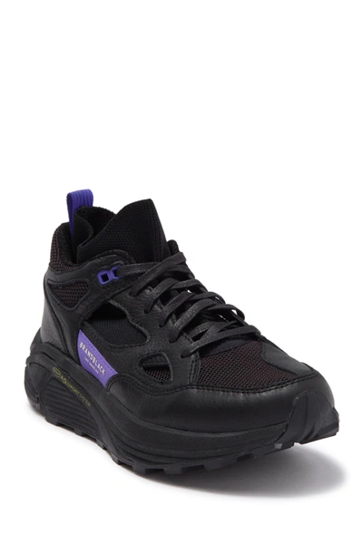 Shop Brandblack Aura Sneaker In Black Purple