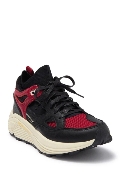 Shop Brandblack Aura Sneaker In Black Red