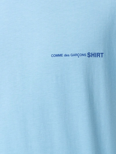 Shop Comme Des Garçons Shirt Cotton Light Blue T-shirt