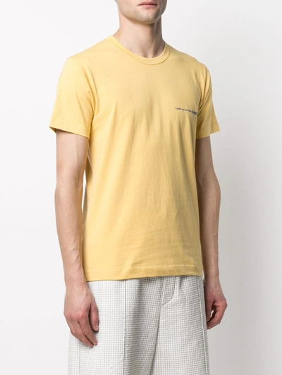 Shop Comme Des Garçons Shirt Cotton Pink T-shirt In Yellow