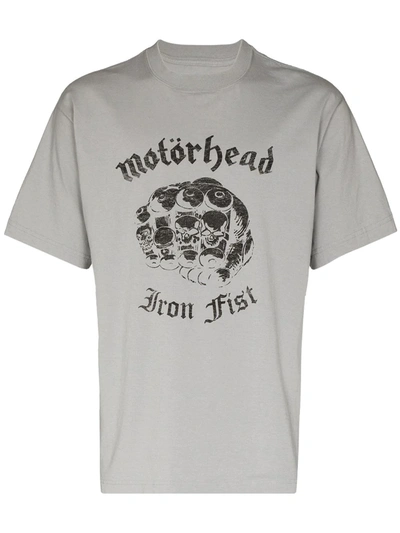 Shop Neighborhood X Motörhead Slogan-print T-shirt In Grey