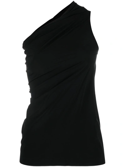 Shop Rick Owens Athena One-shoulder Top In Black