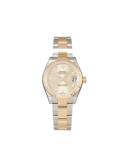 Shop Rolex 2020 Unworn Datejust 31mm In Gold