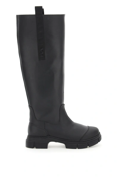 Shop Ganni Recycled Rubber Boots In Black (black)