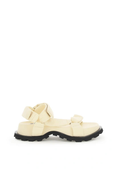 Shop Jil Sander Nomad Platform Sandals In Open Beige (beige)
