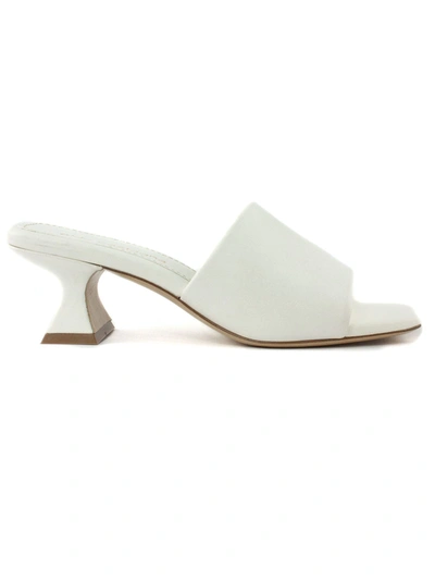 Shop Aldo Castagna Mega White Leather Sandal In Bianco