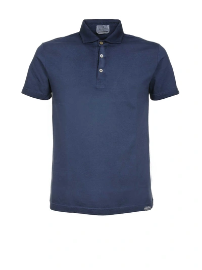 Shop Brooksfield Piquet Polo Shirt In Blu