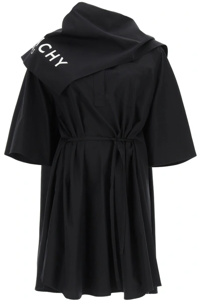 Shop Givenchy Cotton Dress With Bandana In Black (black)