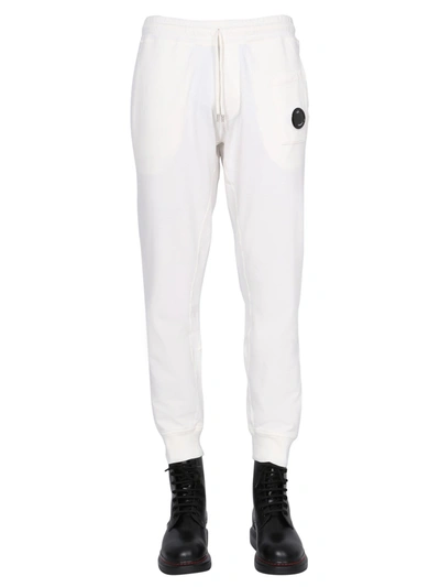 Shop C.p. Company Jogging Pants In Bianco