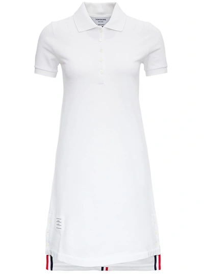 Shop Thom Browne White Flared Cotton Dress