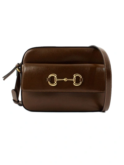 Shop Gucci Horsebit 1955 Shoulder Bag In Testa Di Moro