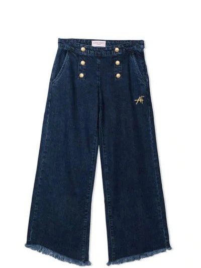Shop Alberta Ferretti Jeans With Buttons In Denim