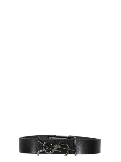 Shop Saint Laurent Opyum Bracelet In Black