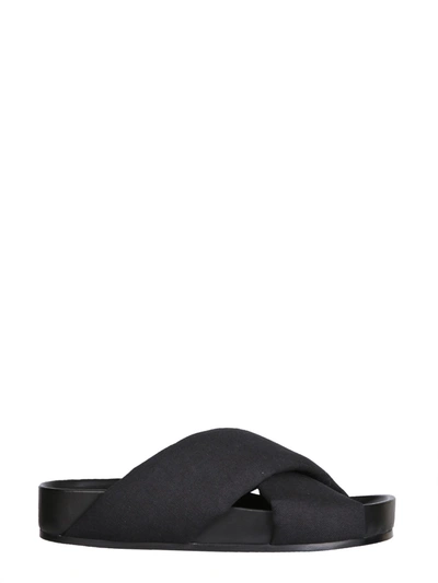 Shop Jil Sander Crossover Sandals In Black