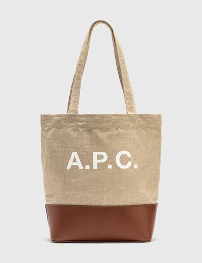 Shop Apc Axelle Tote Bag In Beige