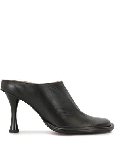 Shop Proenza Schouler Round-toe Heeled Mules In Black