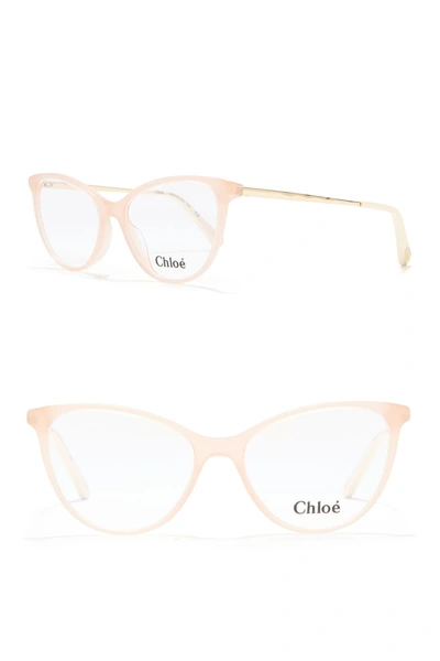 Shop Chloé 53mm Cat Eye Full Rim Optical Frames In Rose