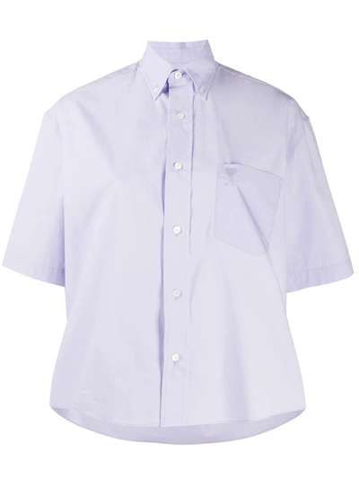 Shop Ami Alexandre Mattiussi Ami De Coeur Cotton Shirt In Violet