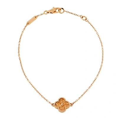 Pre-owned Van Cleef & Arpels Sweet Alhambra 18k Rose Gold Bracelet
