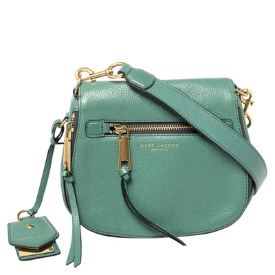 Pre-owned Marc Jacobs Green Leather Recruit Nomad Saddle Bag