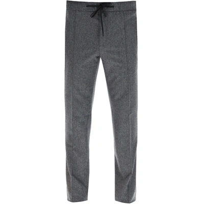 Pre-owned Fendi Ash Flannel Trousers Size It 46 In Grey