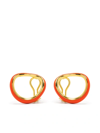 Shop Charlotte Chesnais Medium Naho Large Earrings In Gold