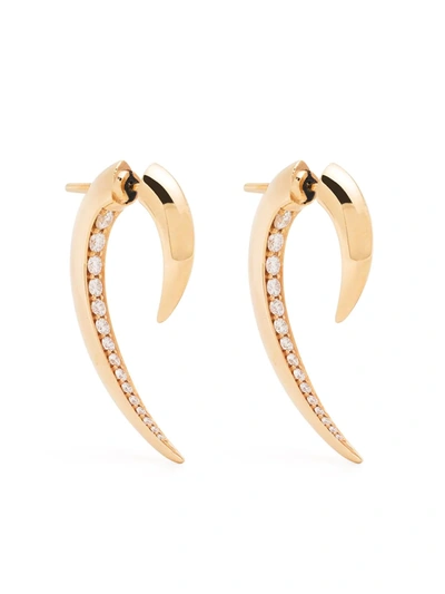 Shaun Leane 18kt Yellow Gold Hook Diamond Earrings In Gold