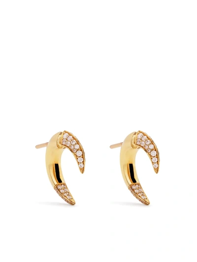 Shop Shaun Leane 18kt Yellow Gold Small Talon Diamond Earrings