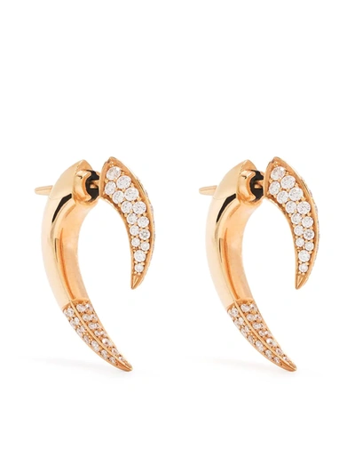 Shop Shaun Leane 18kt Rose Gold Talon Diamond Earrings