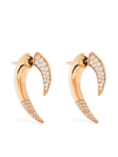 Shaun Leane 18kt Rose Gold Talon Diamond Earrings In Gold