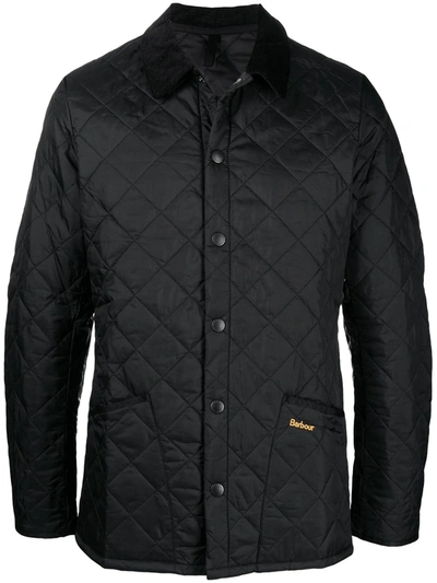 Shop Barbour Heritage Liddesdal Quilted Jacket In Black