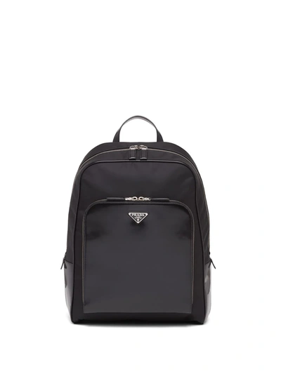 Shop Prada Re-nylon Backpack In Black