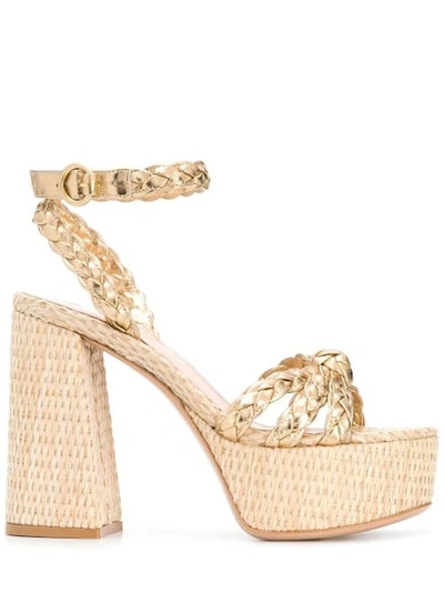 Shop Gianvito Rossi Kea Sandal In Gold