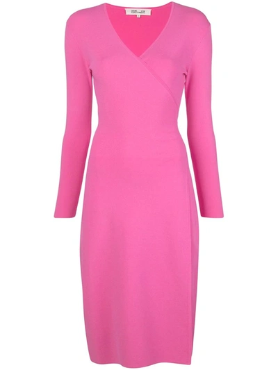 Shop Diane Von Furstenberg Cassidy Pink Wrap Dress