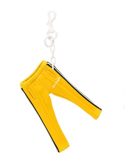 Shop Palm Angels Mini Track Pants Keychain In Yellow