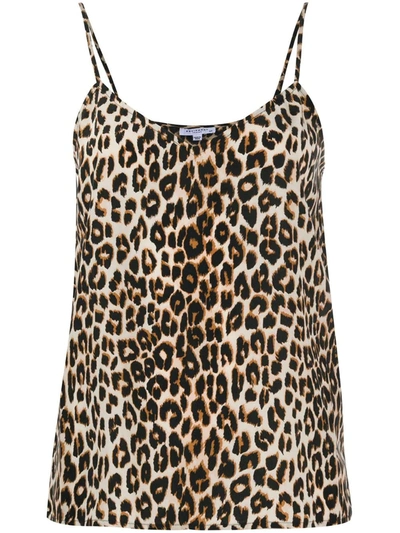 Shop Equipment Layla Silk Cami Leopard Print Tank Top In Multicolore