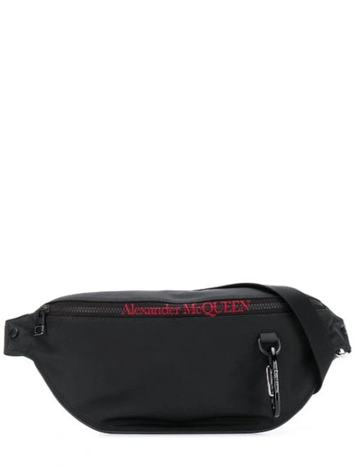 Shop Alexander Mcqueen Oversize Harness Belt Bag In Black