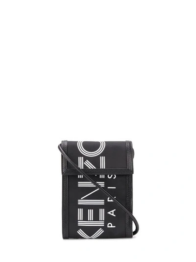 Shop Kenzo Shoulder Strap Phone Case In Black